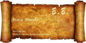 Bucz Benő névjegykártya